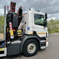 SCANIA P320 6x2 Rear Steer Flat with Fassi F175 Crane