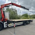 SCANIA P320 6x2 Rear Steer Flat with Fassi F175 Crane