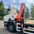 SCANIA P320 6x2 Rear Steer Flat with Fassi F175 Crane