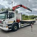 SCANIA P320 6x2 Rear Steer Flat with Fassi F175 Crane